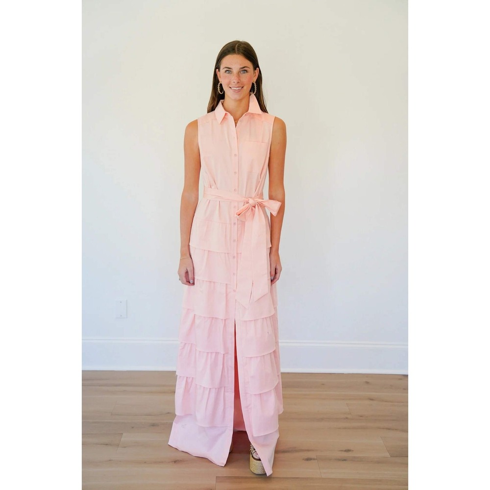 Shug Dalia Maxi Dress Womens Peach Large